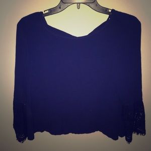 Navy blue crop top
